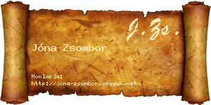 Jóna Zsombor névjegykártya